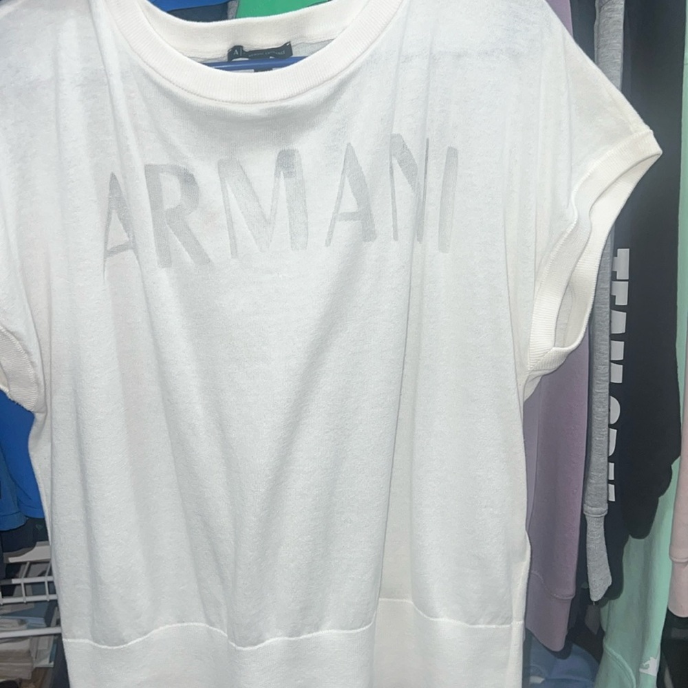 White Armani Exchange top size Large